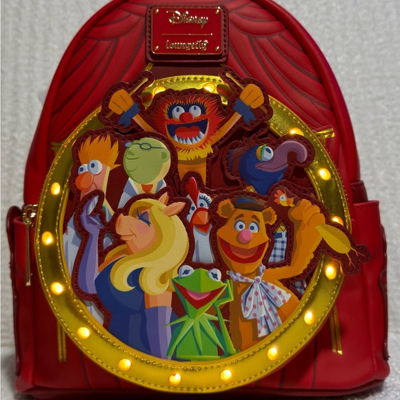 Disney Loungefly The Muppets Group Light-Up Mini Backpack NWT - Picture 2 of 6
